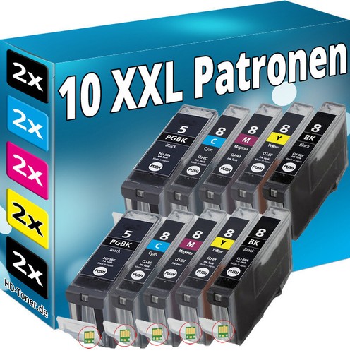 10x tinte patronen - für, canon
